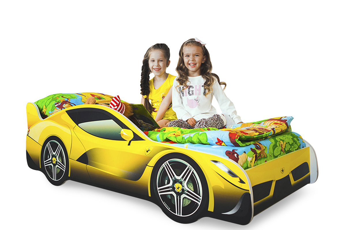 Детская кровать-машина "Феррари" БЕЛЬМАРКО  326756 Желтый Santreyd  - Вид №1
