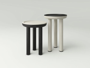 Журнальный столик из стали и дерева