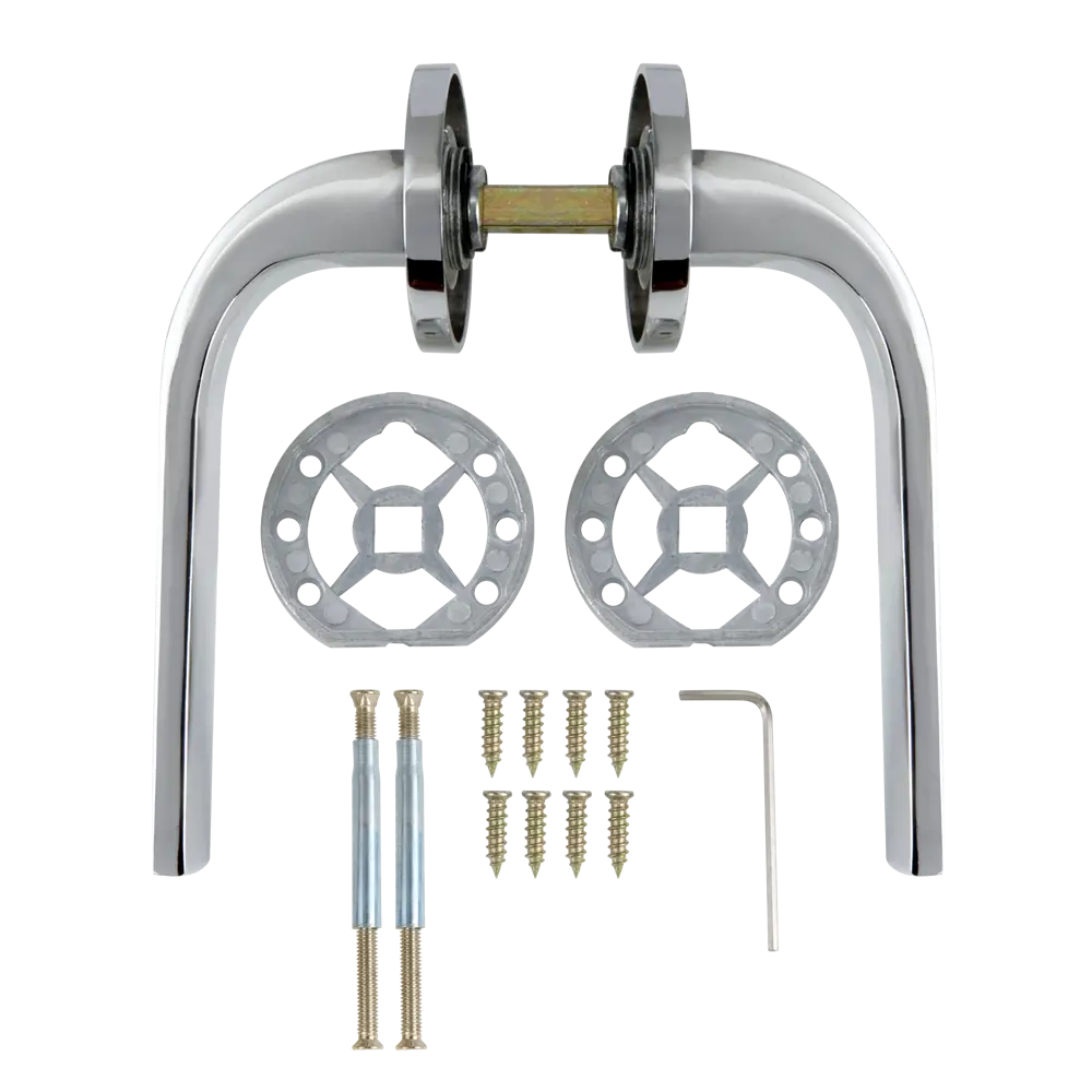 Дверные ручки Edson EDS-93H-R2 на розетке, хром 85168440 STLM-0059325 - Вид №1