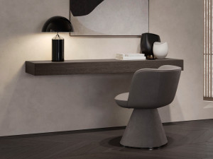 Деревянный подвесной письменный стол с ящиками