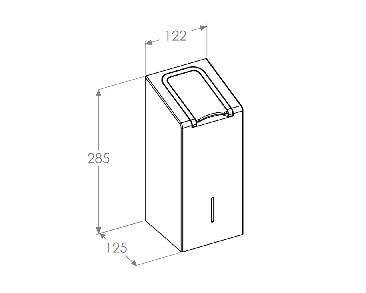 GSM021 Контейнер для влажных салфеток STELLA, матовая сталь Merida  - Вид №6