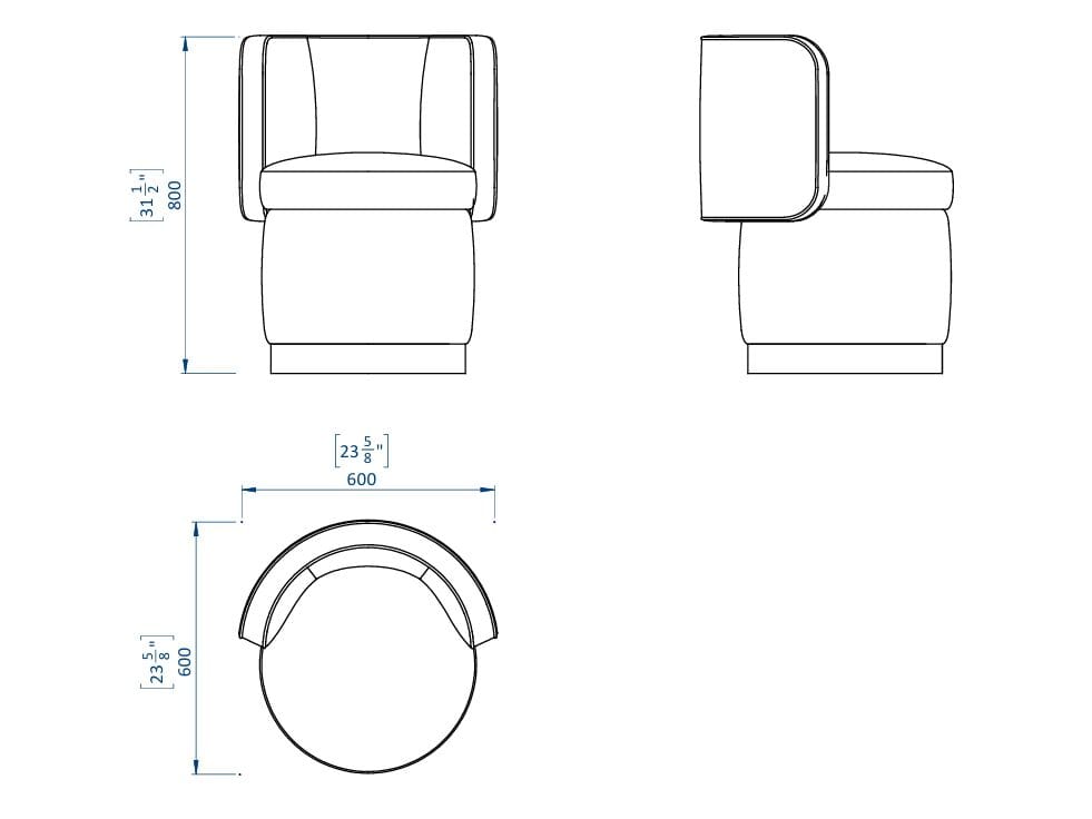 Мягкий стул из ткани Casa Magna Essence ARCH-00019261