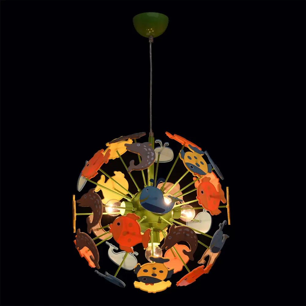Люстра Улыбка 5xE14x40 Вт, металл/пластик, цвет мультиколор MW-Light STLM-2083674 - Вид №2