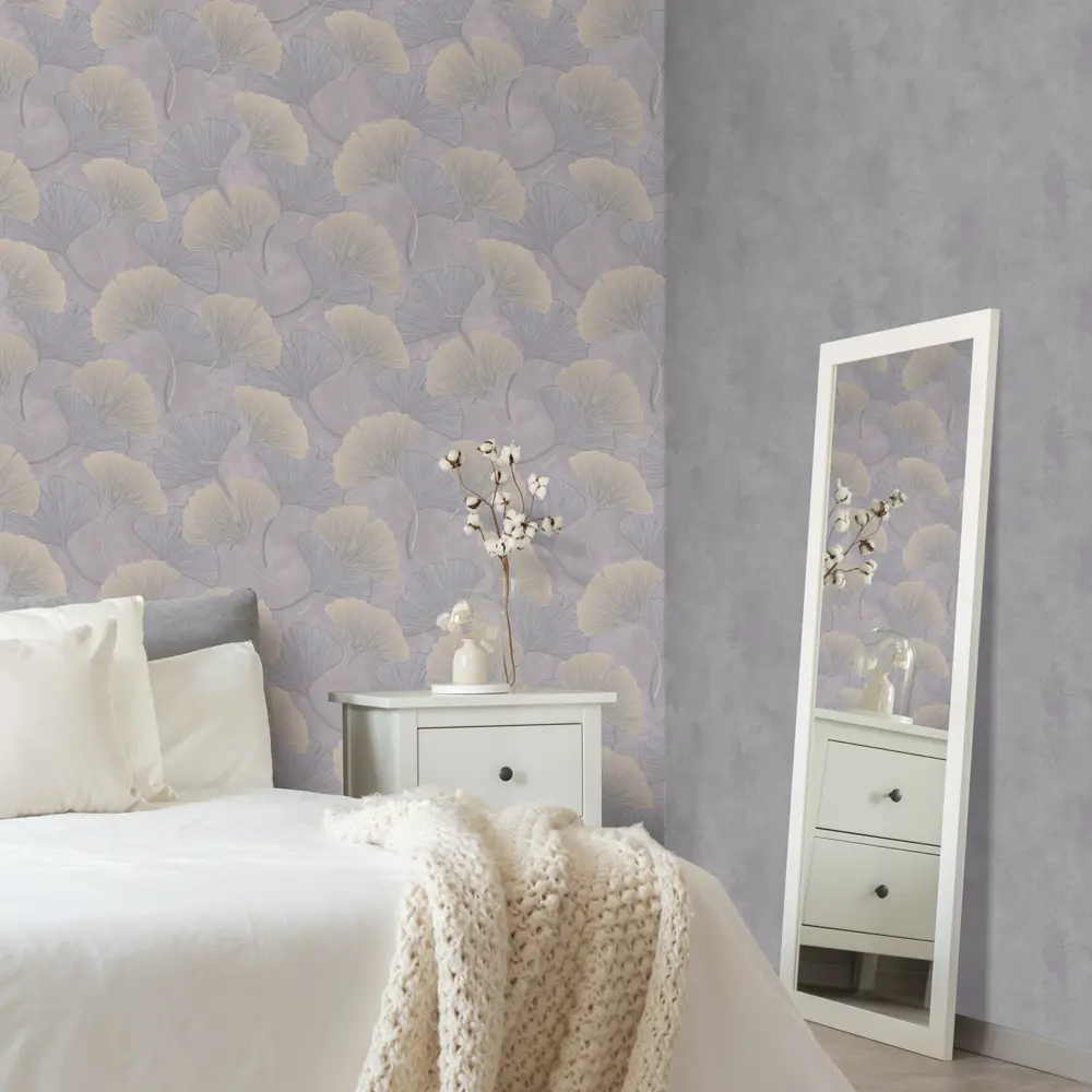 ОБОИ 1,06Х10М ФЛИЗ ZEN СЕР ED7101-23 83273623 STLM-2056714 EURO DECOR - Вид №3