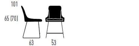 Кухонный мягкий табурет для салазок KFF Youma Casual ARCH-00070166 - Вид №1