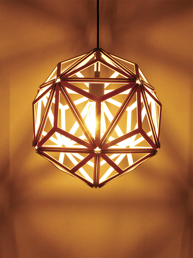 Светильник потолочный Icosa Wireframe, белый Qualy QL10249WHBK - Вид №1