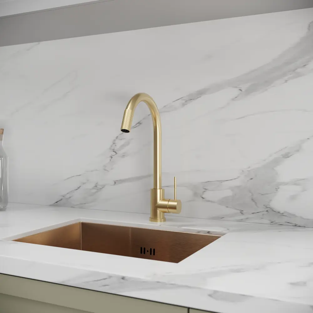 Смеситель для кухни Vidage общая высота 37.3 см цвет золотой STLM-2010461 - Вид №6