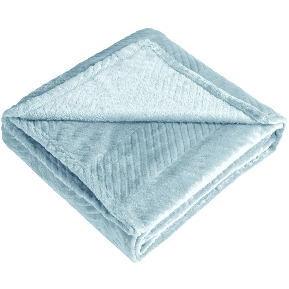 Плед Alaro 180x200 см велсофт цвет голубой СТОЛИЦА ТЕКСТИЛЯ STLM-2179144