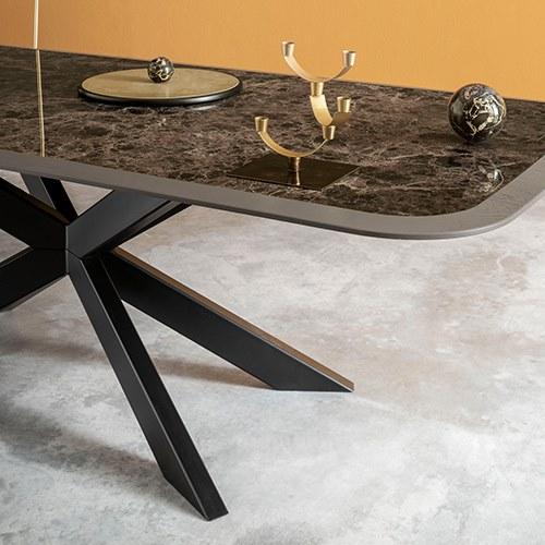 Devina Nais Обеденный стол из стекла под мрамор sun-id-1364701 - Вид №2