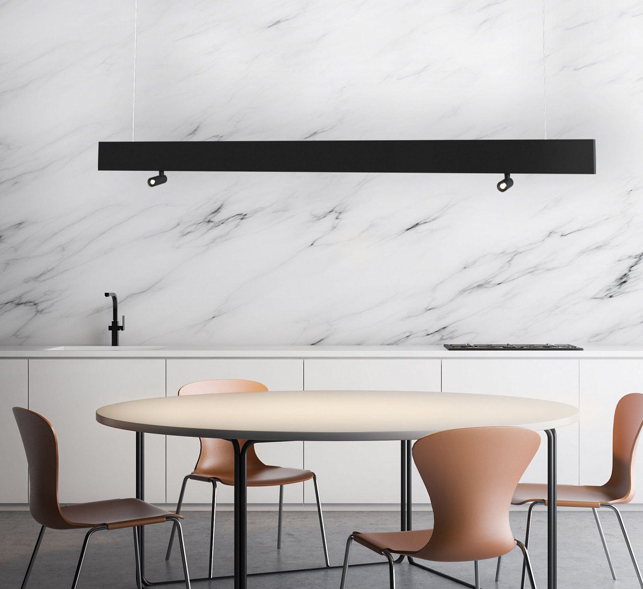 Светильник подвесной светодиодный на 3 лампы черный Puntero P068PL-L27B4K TECHNICAL PENDANT 00-3957070 Черный  - Вид №7