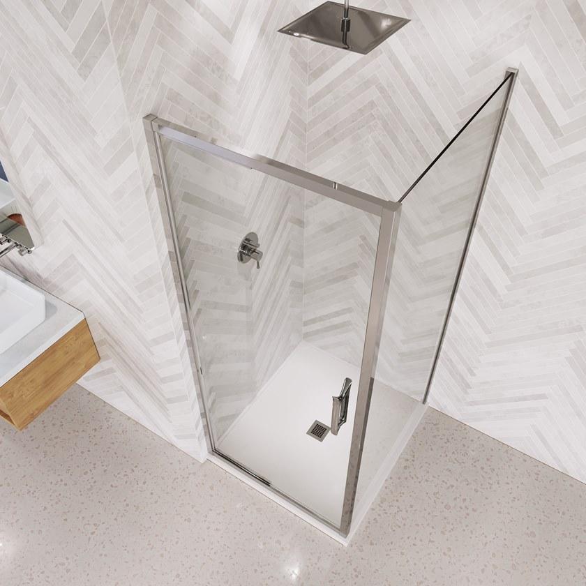 Flair Showers Распашная стеклянная дверь для душа Eto Etoif90sc - Вид №3