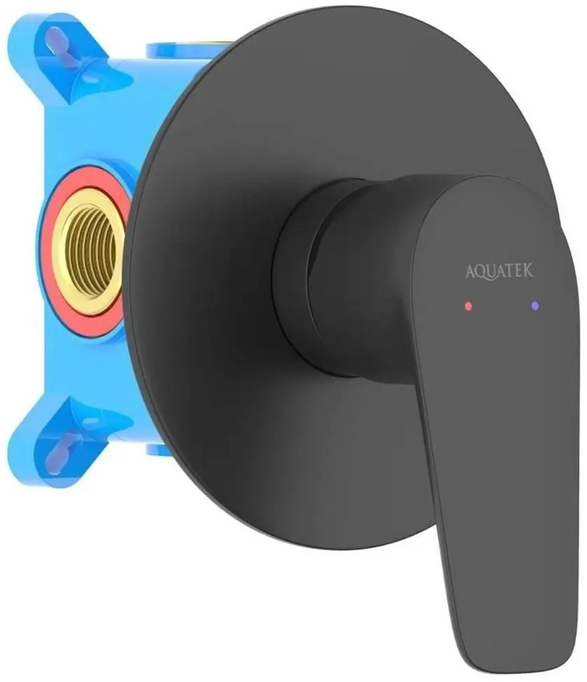 91678577 Встраиваемый смеситель Aquatek Бетта AQ1166MB рычажный цвет черный STLM-0974001