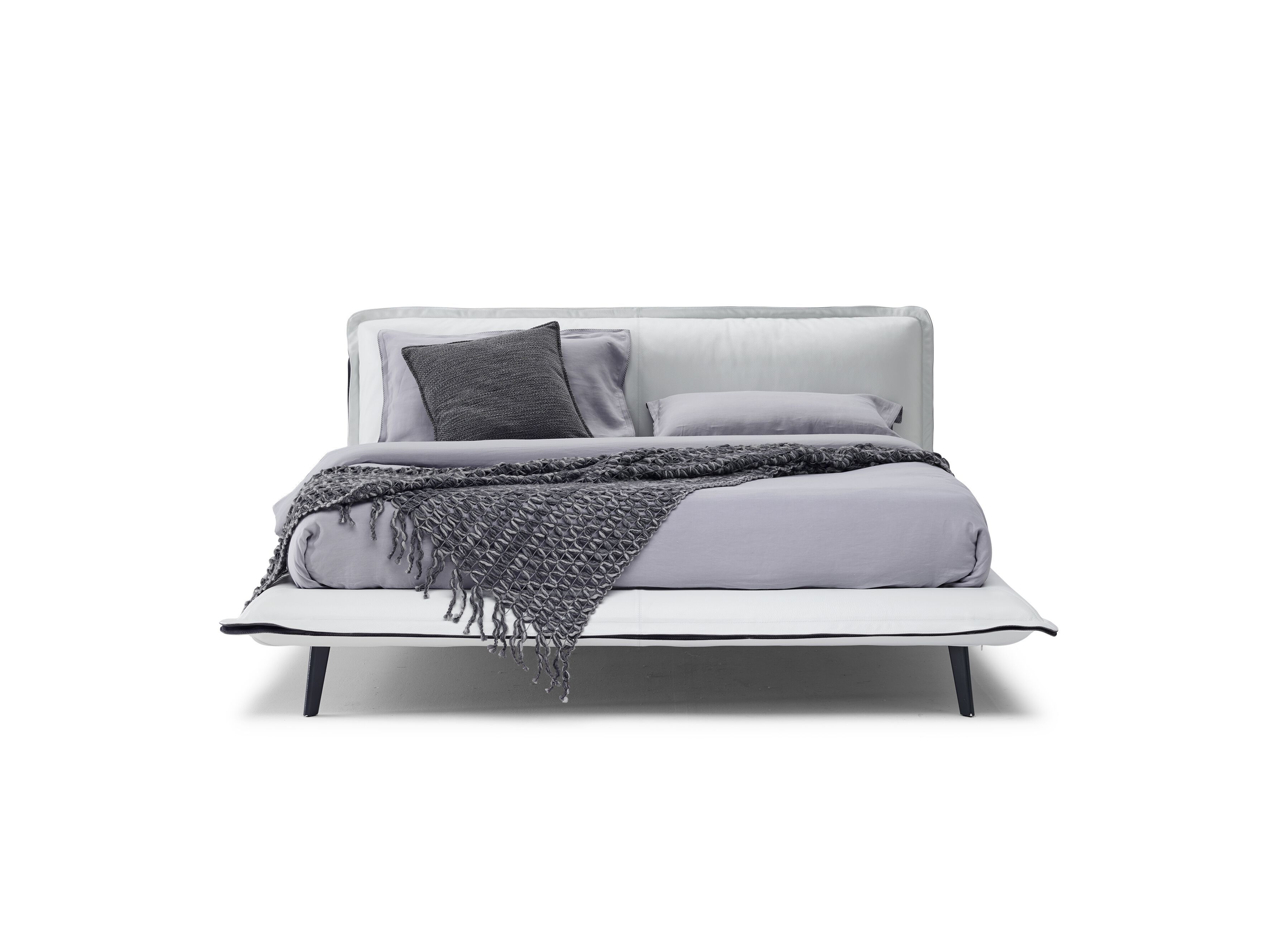 Кожаная мягкая двуспальная кровать Natuzzi Italia PIUMA ARCH-00130406 - Вид №6