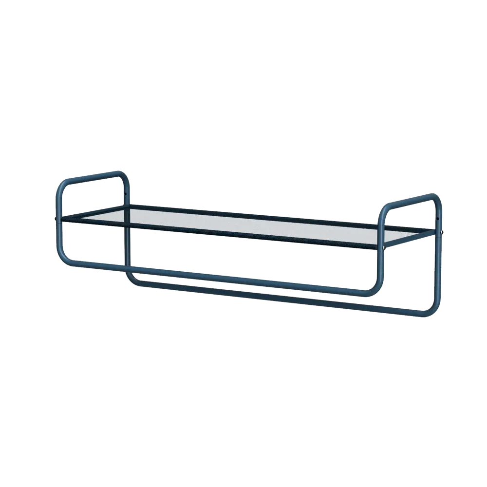 Полка для прихожей Spaceo 90x30x30 см металл цвет синий STLM-2166059 - Вид №1