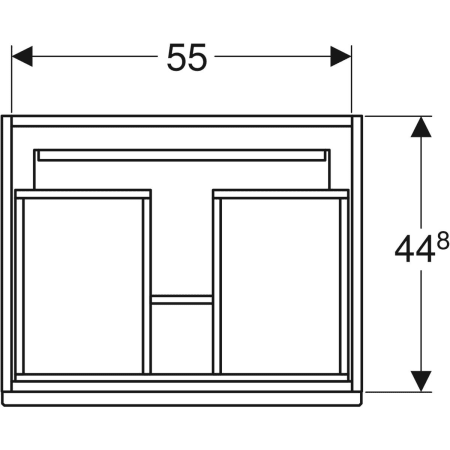 869562000 Шкафчик для встраиваемой раковины Geberit Renova Plan, с одним выдвижным и одним внутренним выдвижным ящиком Geberit  - Вид №25