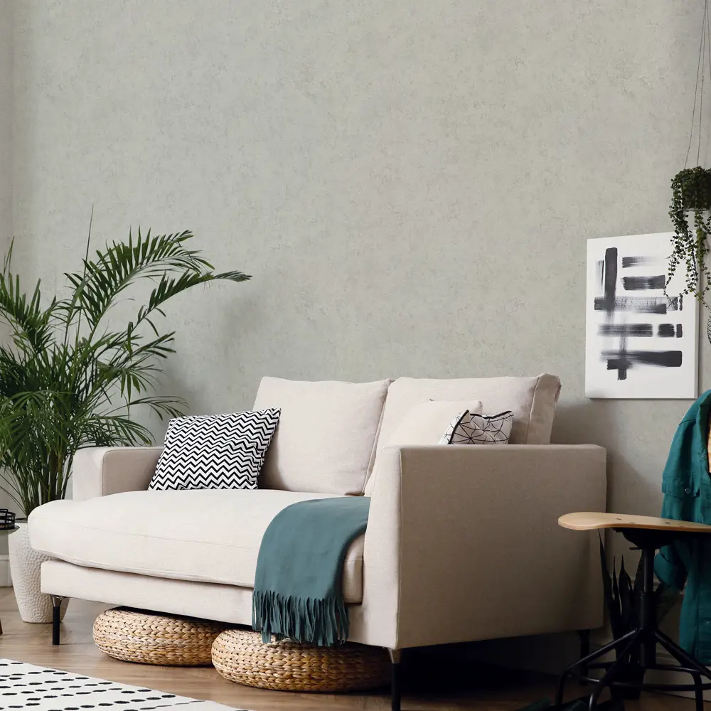 АСПЕКТ РУ Тропикана - флизелиновые обои серого цвета для стильного интерьера 89375657 STLM-0824262 - Вид №3