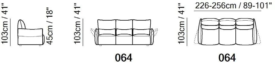 3-местный кожаный диван Natuzzi Italia Wellbe ARCH-00069101 - Вид №8
