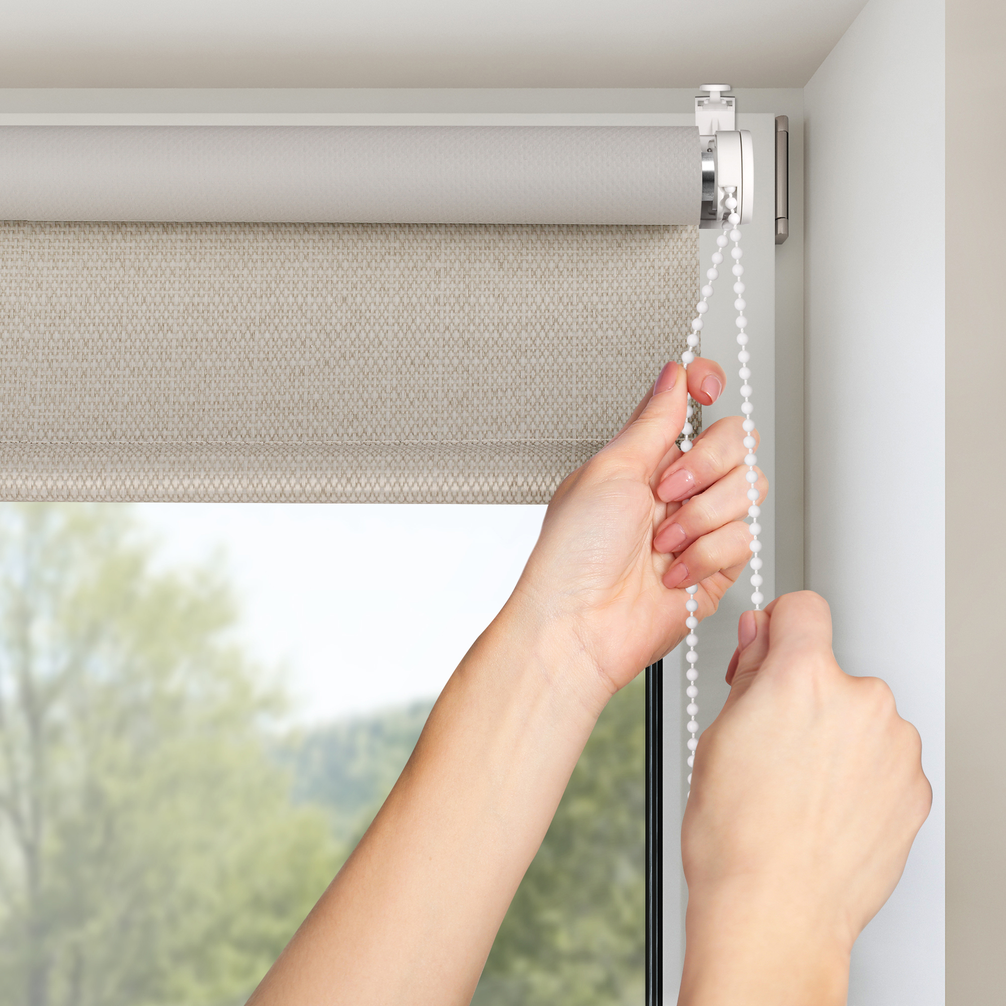 PRAKTO Рулонная штора блэкаут Dublin бежевая 80×160 см 82404423 STLM-0026725 - Вид №9