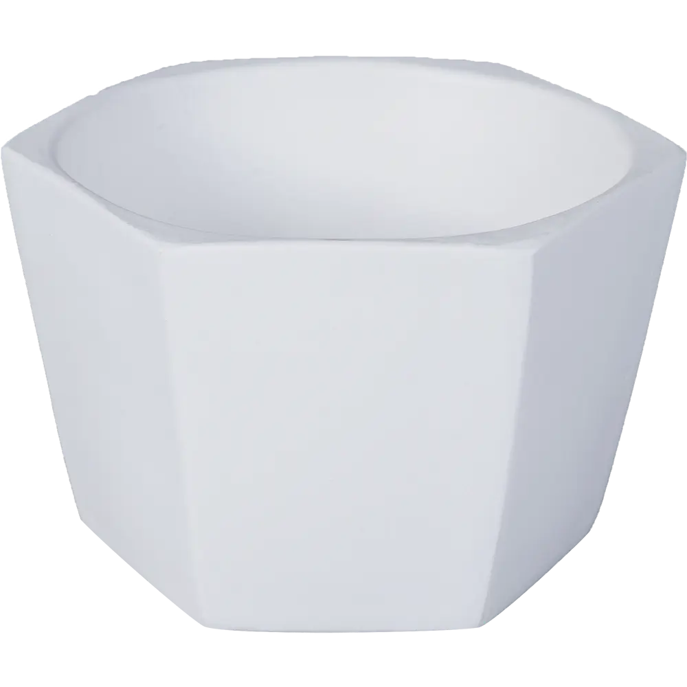 Кашпо Эджес ø14 h9 см v0.75 л керамика белый Santreyd STLM-2147747