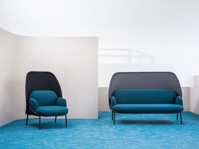 Тканевое кресло с подлокотниками с высокой спинкой MDD сетка ARCH-00066650 - Вид №2