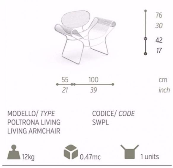 Talenti Садовое кресло из стали Swell Swpl - Вид №5