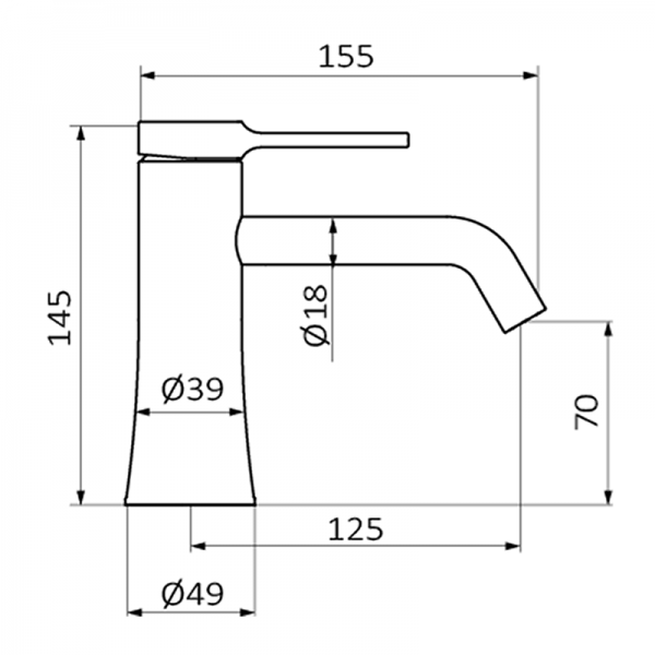Смеситель для раковины TIME GRB MIXERS 47542470 - Вид №1