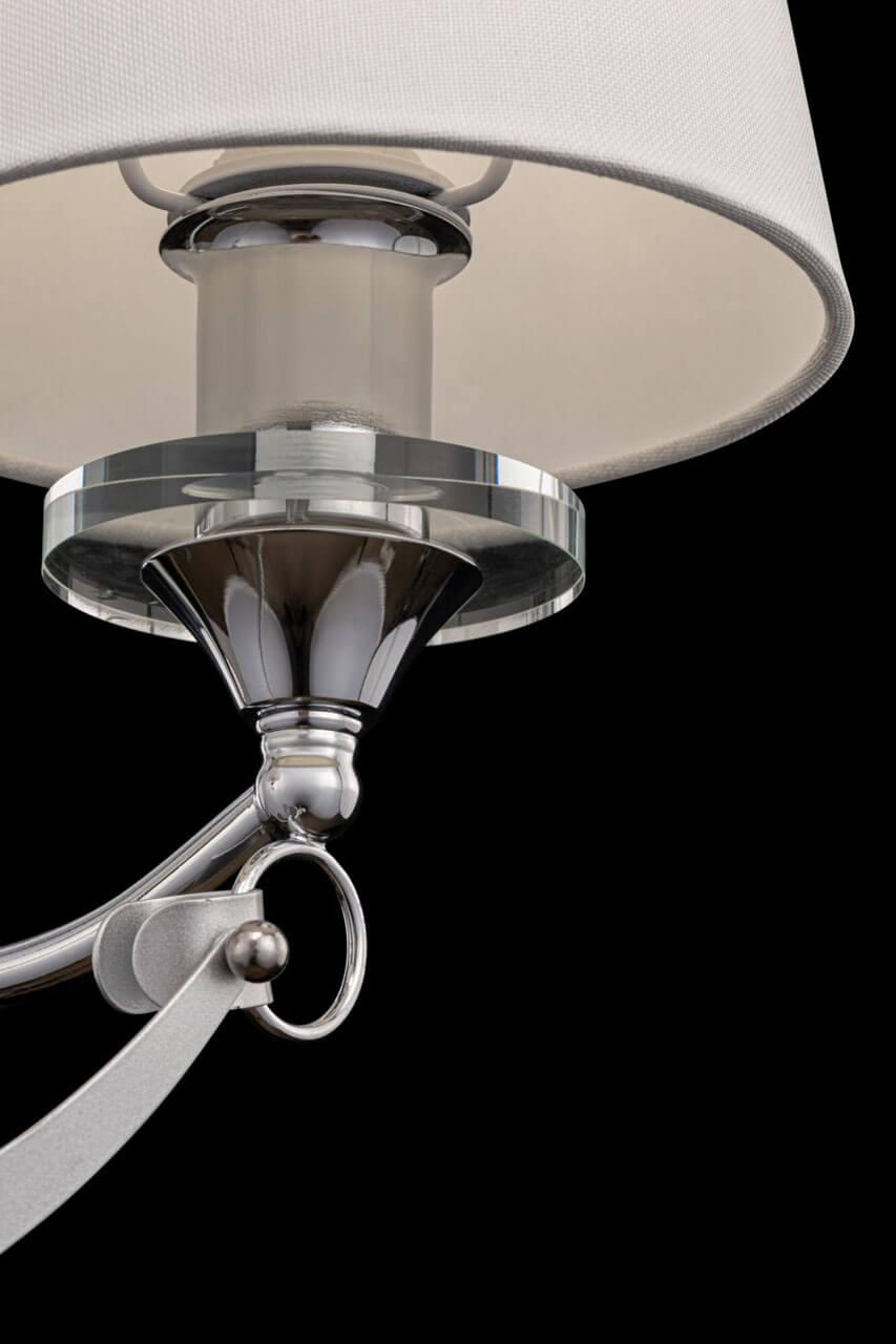 Бра металлическое с абажуром на 2 лампы белое Ariana FR5081WL-02CH FREYA ARIANA 00-3931805 Белый;серебро  - Вид №3