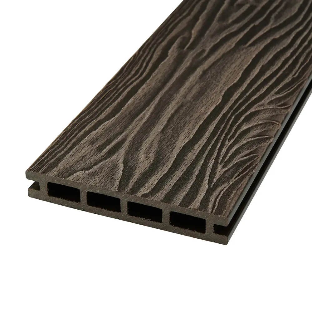 Террасная доска ДПК Прима Groentec цвет Венге 4000x145x22 мм Вельвет 0.58 м² STLM-2012005