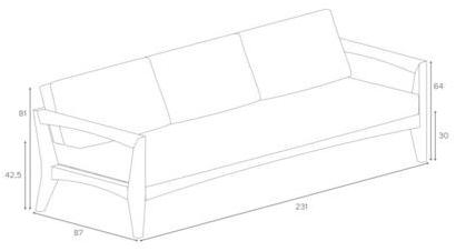 Royal Botania Мягкий 3-х местный диван из ткани Zenhit sun-id-1361519 - Вид №5