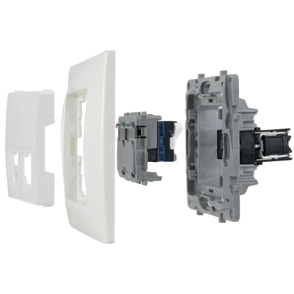 Розетка компьютерная двойная RJ45 категория 6 UTP - Legrand Etika - белый STLM-2183993 - Вид №6