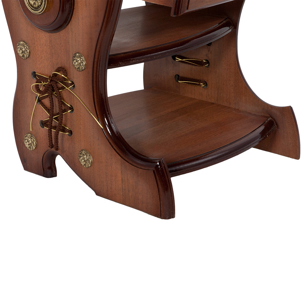 11136 Табурет Сапог с ящиком Орех Бордо BOGACHO 4627138237762 - Вид №6