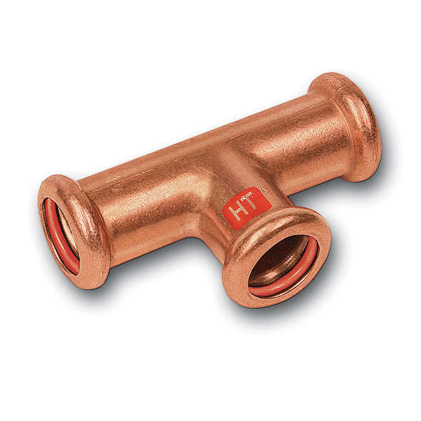 11213012 SANHA 12130 пресс-фитинг солн.,медь, тройник ВПр 12 мм  - Вид №1