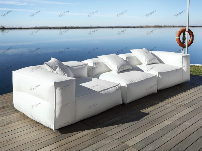 GART 3-х местный модульный садовый диван из ткани Mediterraneo sun-id-1509500