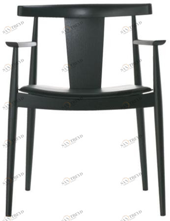 Andreu World Стул из бука с подлокотниками и встроенной подушкой Smile So0336