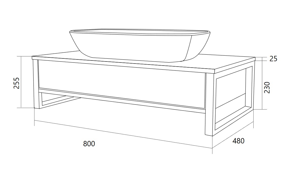 У85845 Тумба GRUNGE LOFT 80П 1в.я Дуб Намибия 1 Marka GRUNGE LOFT  - Вид №7