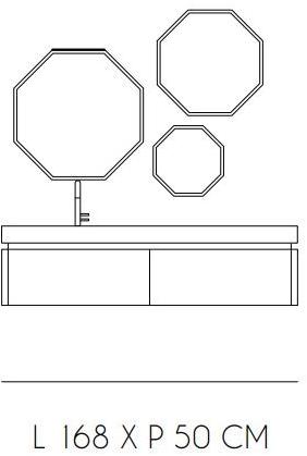 Ideagroup Тумба под умывальник с зеркалом Dolcevita by aqua sun-id-1451386 - Вид №4