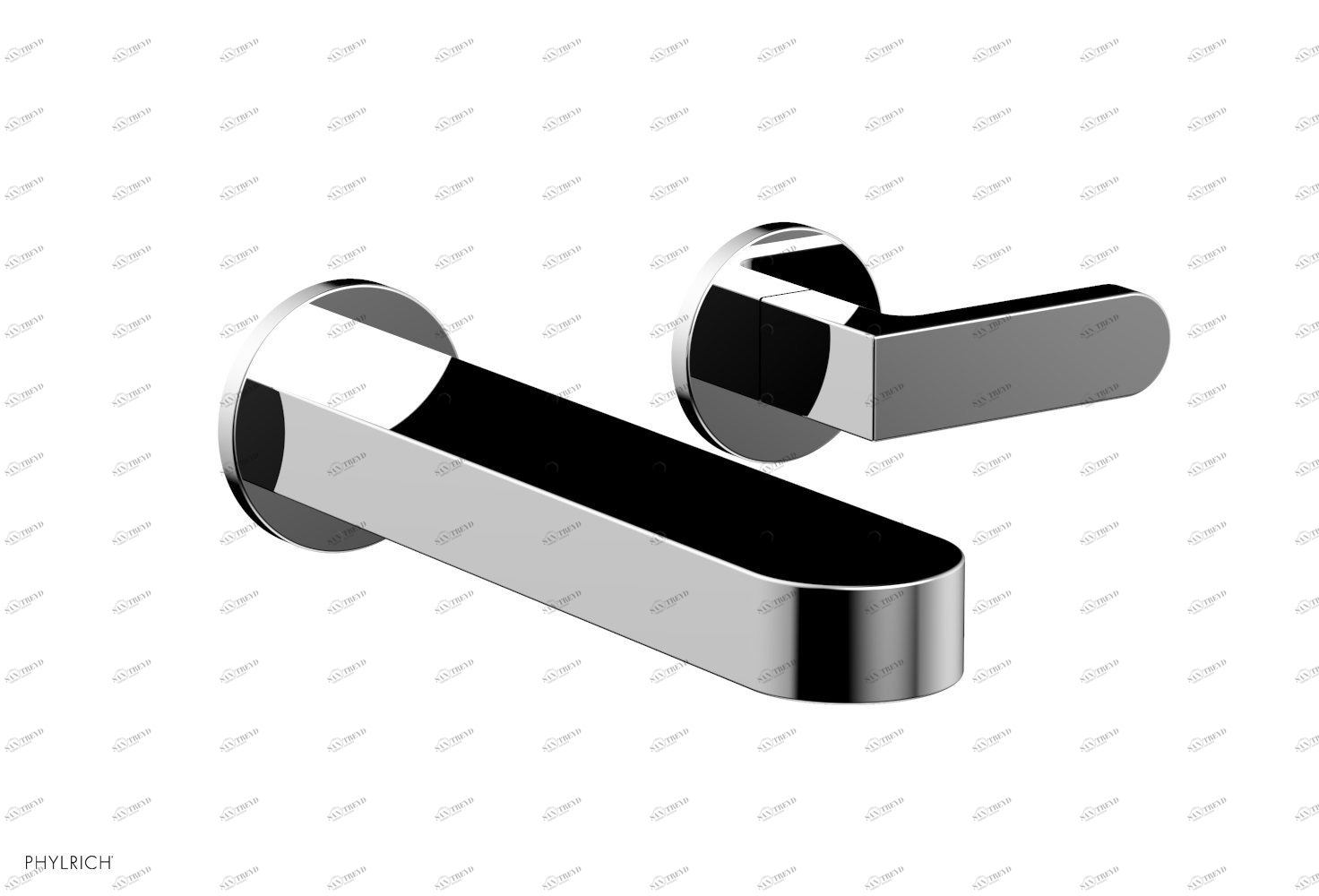 Комплект и ручки ROND Phylrich  183-16-026 Хромированный 