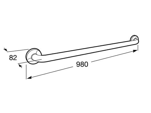 Металлическая U-образная ручка для ванной комнаты Roca COMFORT ARCH-00003106 - Вид №16
