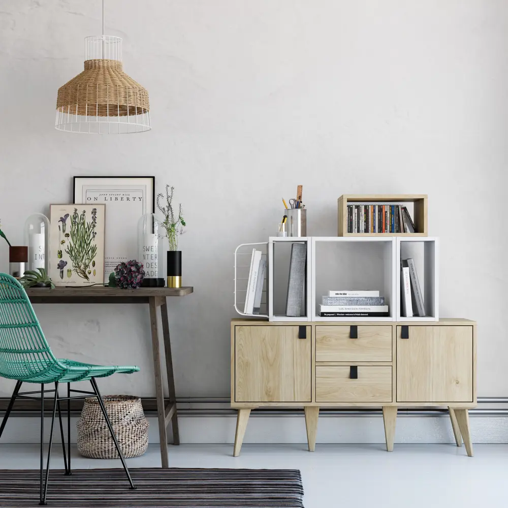 Набор ножек мебельных Spaceo KUB 21 см цвет бежевый 4 шт STLM-2056042 - Вид №5