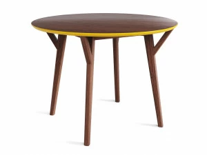 Обеденный стол круглый дуб тобакко, шафрановый 102 см Circle THE IDEA  210017 Коричневый