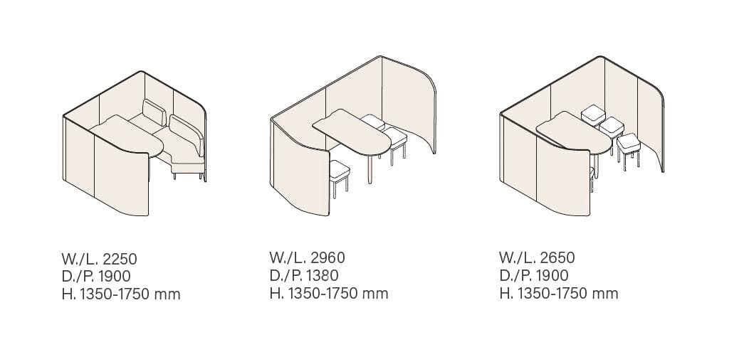 Акустическая ткань офис остров для встречи Martex ядро ARCH-00146543 - Вид №10