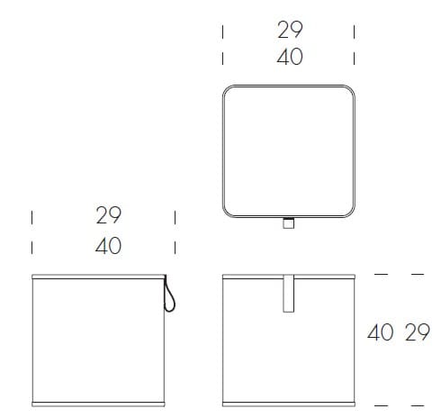 Кожаный контейнер Tonin Casa Kaspar ARCH-00041473