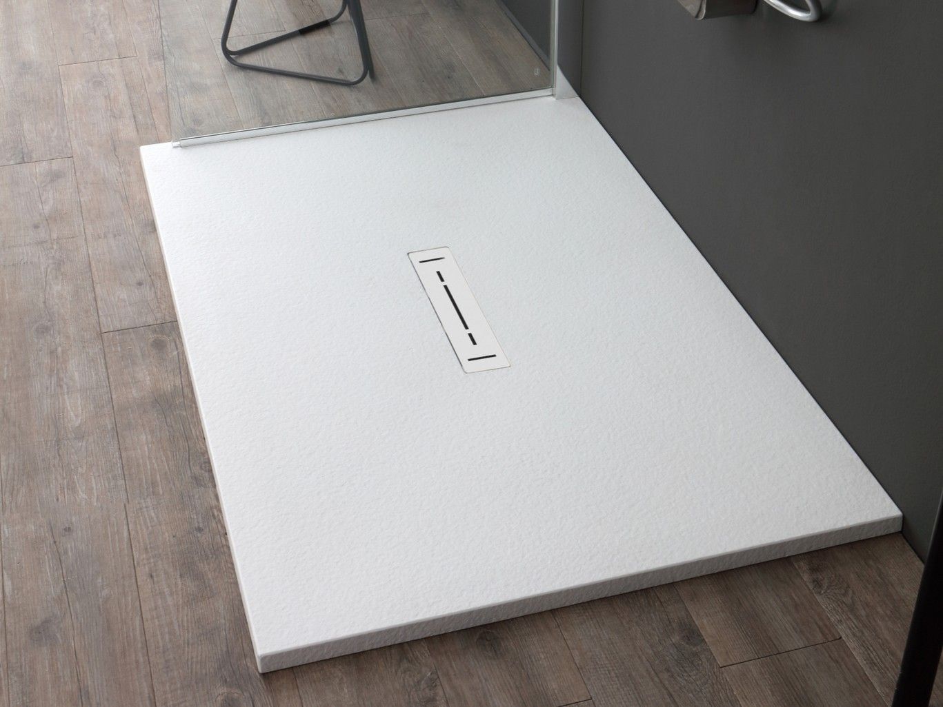 Ультра-плоский нескользящий поддон для душа с антибактериальной обработкой Kinedo матовый шифер ARCH-00014127