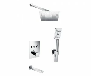 A171919 Thermo Встраиваемый комплект для ванны с верхней душевой насадкой, лейкой и изливом WasserKRAFT
