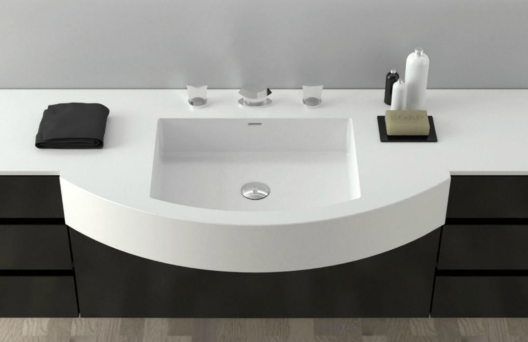 47143 Полувстраиваемая раковина консольная 50 см белая MOMA Design Woodtower  - Вид №2