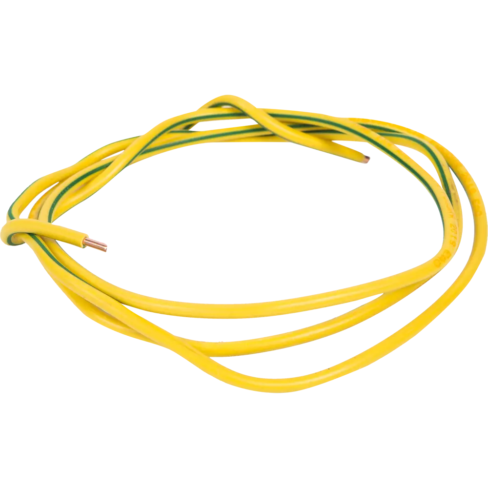 Провод Electraline ПУВ 1x4 мм на отрез ГОСТ цвет зелено-желтый STLM-2007919 - Вид №1