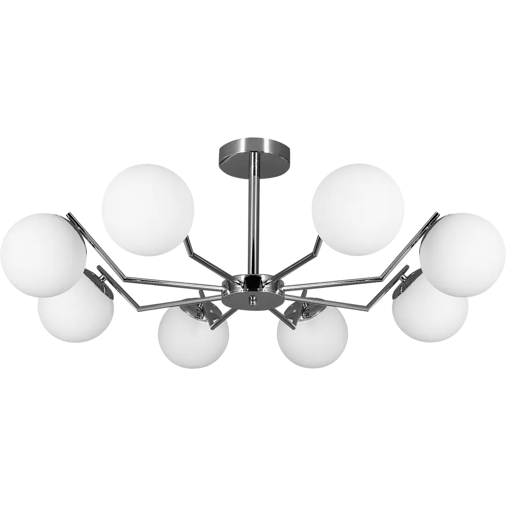 Люстра потолочная «Golfo» 5050-8 8 ламп 22 м² цвет серый SCHAFFNER STLM-2112626 - Вид №2