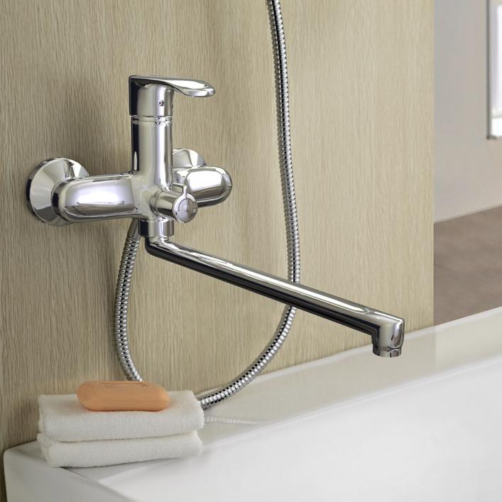 Paini Palermo PACR119KM смеситель для ванны с длинным изливом  - Вид №2