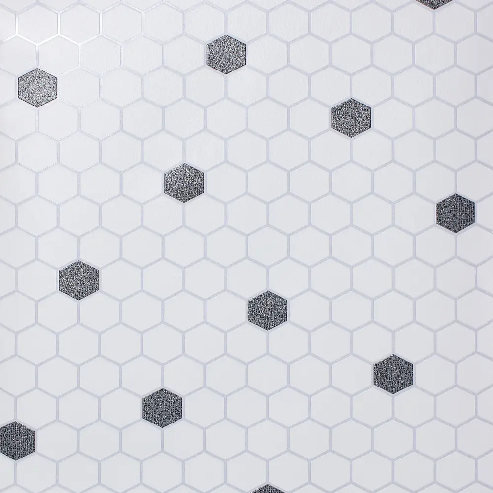 Обои виниловые 0.53х10 м соты цвет чёрно-белый RA 861907 Rasch Selection Vinyl/Vlies STLM-2158322 - Вид №1