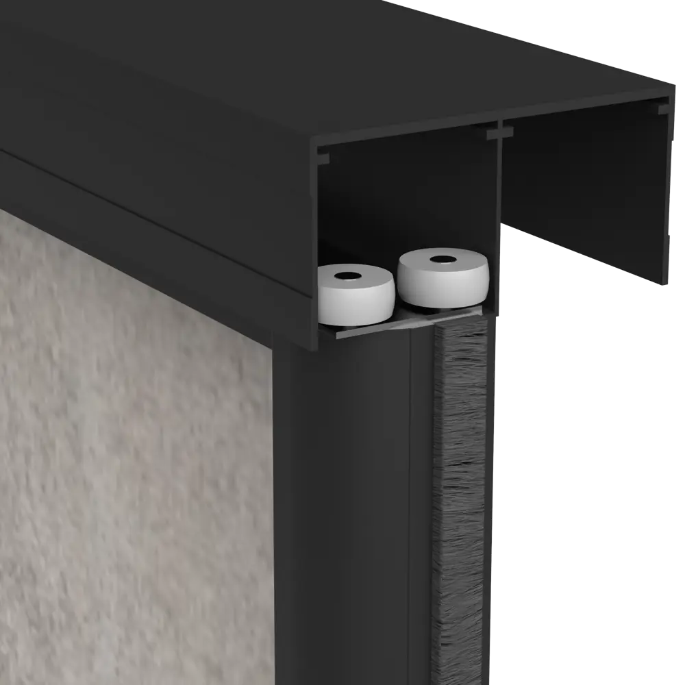 Дверь-купе KONSENSA 225.5x80.4 см МДФ цвет бетон профиль черный STLM-2093766 - Вид №4